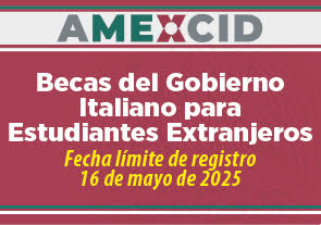 Becas del Gobierno Italiano para Estudiantes Extranjeros, AMEXCID